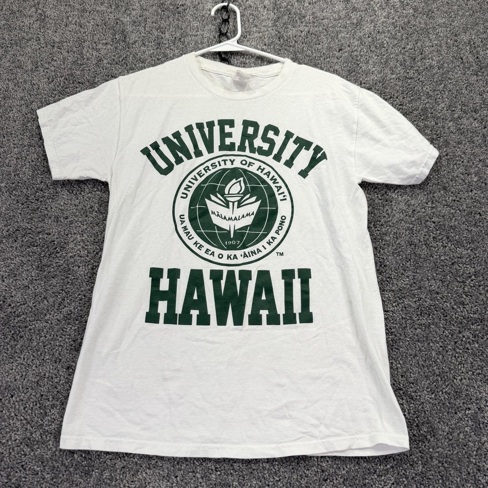Hanes Shirt Mens Small White University Of Hawaii Graphic Tee College Campus